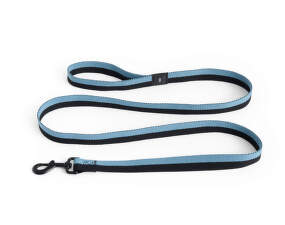 Dogs Leash Flat M/L, blue/black