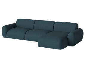 Núvol Sofa 3 Modules With Small Corner and Chaise Longue Right, dust blue