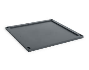 Colour Crate Lid Plastic Large Square, charcoal