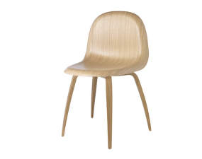 3D Dining Chair Wood Base, oak