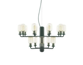 Amp Chandelier Small, gold/green