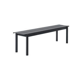 Linear Steel Bench 170 cm, black