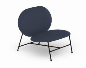 Oblong Lounge Chair, dark blue