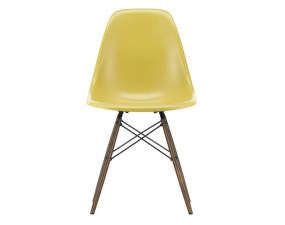 Eames Fiberglass Side Chair DSW, ochre light/dark maple
