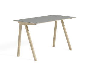 Copenhague CPH 90 Table, lacquered oak/grey linoleum