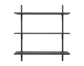 Sector Shelf L/L, dark stained ash/black brass