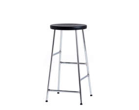 Cornet Bar Stool Low Chromed Steel, soft black