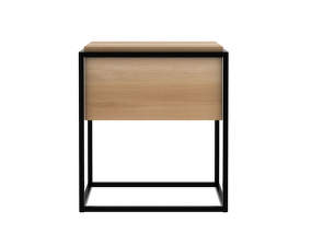 Monolit Bedside Table, oak/black