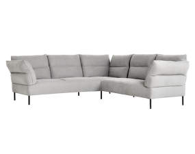 Pandarine Corner Sofa Reclining Armrest, Linara 443 / black stained solid oak