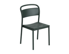 Linear Steel Side Chair, dark green