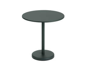Linear Steel Café Table Ø70, dark green