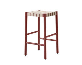 Betty TK7 Counter Stool, maroon/natural webbing