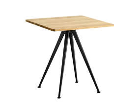 Pyramid Table 21 70x70 Black Steel, clear oak