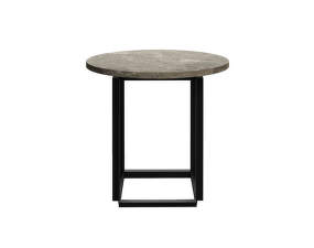 Florence Side Table Ø50, gris du Marais marble / black