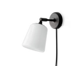 Material Wall Lamp, white opal glass