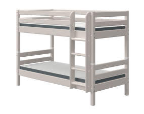 Classic Bunk Bed with Straight Ladder, grey washed