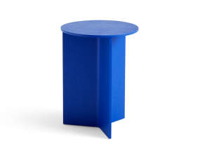 Slit Table Wood High, vivid blue