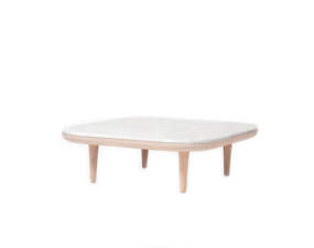 Fly SC4 Coffee Table, white oak/Bianco Carrara