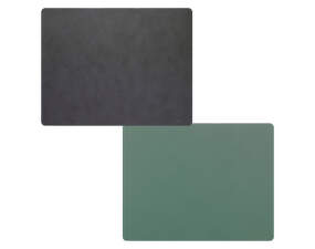Double Square Mat, anthracite / pastel green