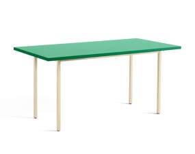 Two-Colour Dining Table 160 cm, ivory/green