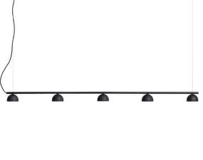 Blush Rail 5 Pendant Lamp, matt black