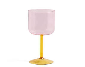 Tint Wine Glass, Set of 2, pink and yellow