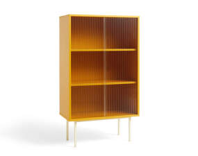 Colour Cabinet Tall w. Glass Doors, yellow