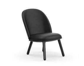 Ace Lounge Chair Black Oak, Ultra Leather black
