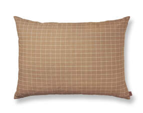 Brown Cotton Cushion Large Check