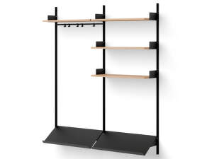 Wardrobe Shelf 3, oak/black