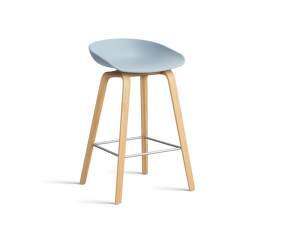 AAS 32 Bar Stool Low Oak Veneer, slate blue