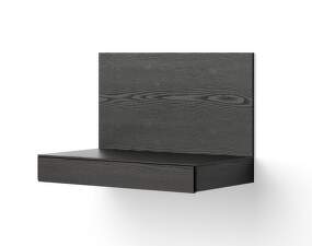 Tana Wall Mounted Desk, black stained oak