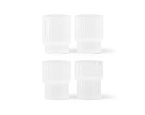 Ripple Glasses Set of 4, frosted