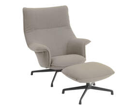 Doze Lounge Chair & Ottoman, Hearth 6 / anthracite black