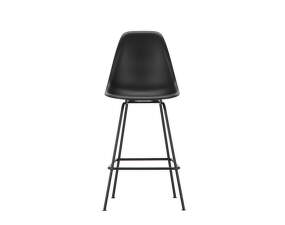 Eames Plastic Counter Stool Low, deep black