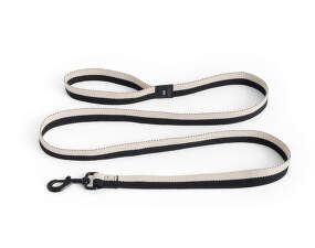 Dogs Leash Flat M/L, black/white