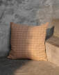 Brown Cotton Cushion Check