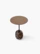 Lato Side Table LN8, walnut/emparador marble