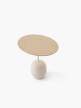 Lato Side Table LN9, oak/crema diva marble