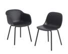 Fiber Outdoor Side Chair, anthracite black