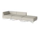 Orlando 3-seater Sofa w. Open End Right, Ascot beige