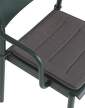 Linear Steel Chair Seat Pad, dark grey