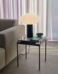 Sett LN11 Side Table, dark chrome  / Bianco Carrara