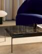 Sett LN12 Table, dark chrome  / smoked glass