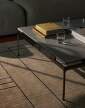 Sett LN13 Coffee Table, dark chrome  / Bianco Carrara