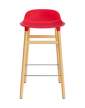 Form Bar Chair 65 cm Oak, bright red