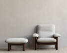 Brasilia Lounge Chair, Moss 0011/dark stained oak