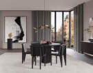 Brutus Slim Dining Chair, coffee