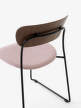 Pavilion Side Chair AV52, walnut/Ecriture 640