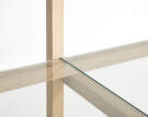 Woody Shelving System Low, clear glass